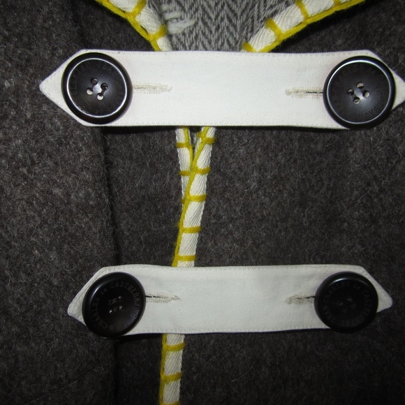 JC Castelbajac Parka Coat 100% Wool Embroidered France - Picture 5 of 12